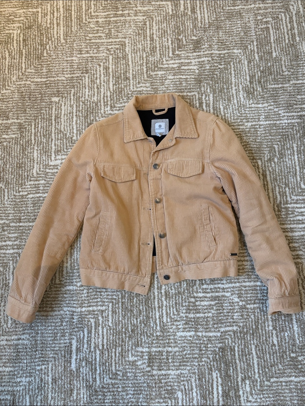 Element Women's Tan Corduroy Shirt Jacket